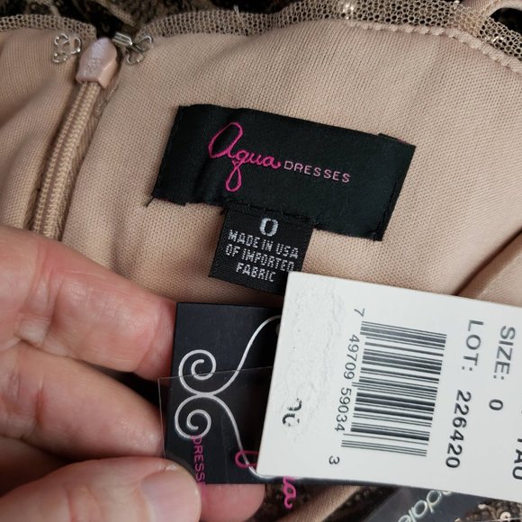 New Aqua Deco Sequin Evening Gown Prom Dress - Picture 7 of 8